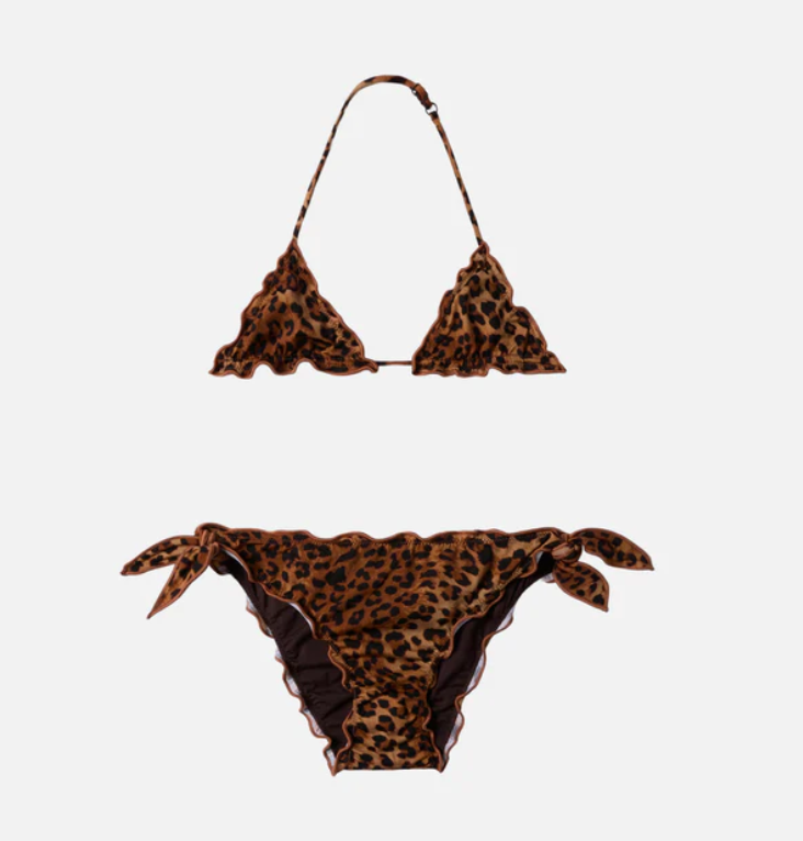 Cris stretch bikini with leopard print
