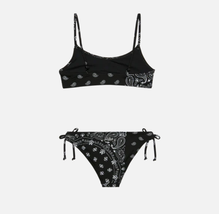 Girl bralette bikini with bandanna print