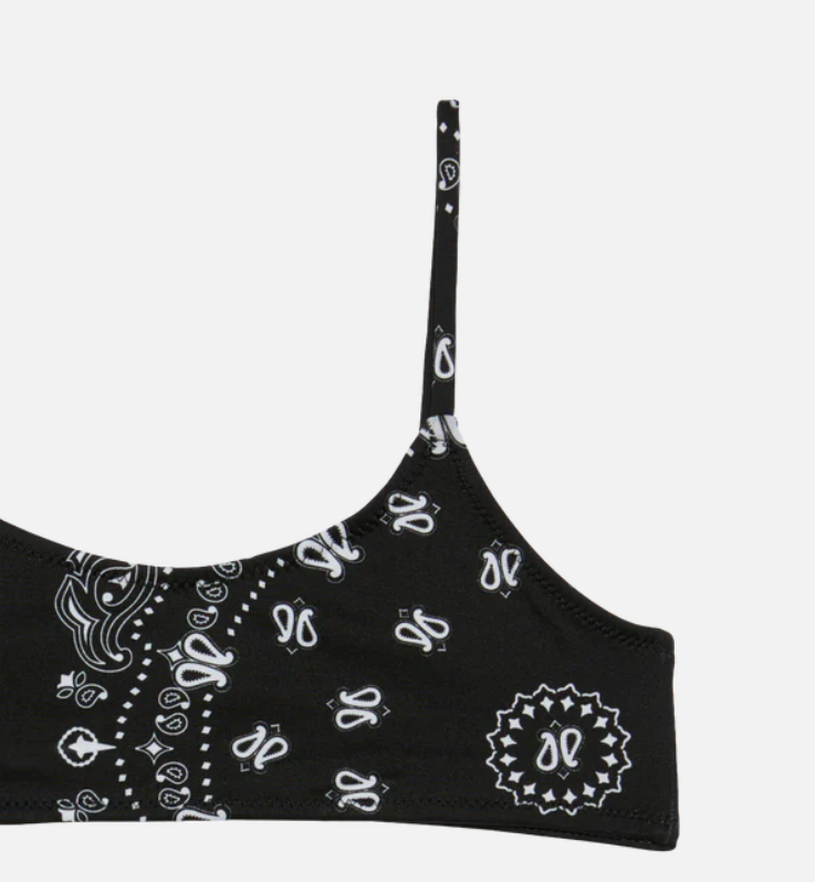 Girl bralette bikini with bandanna print