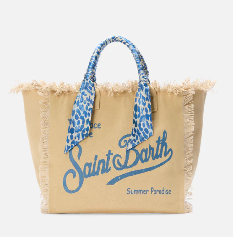 Beige Canvas Vanity regular bag with removable twill