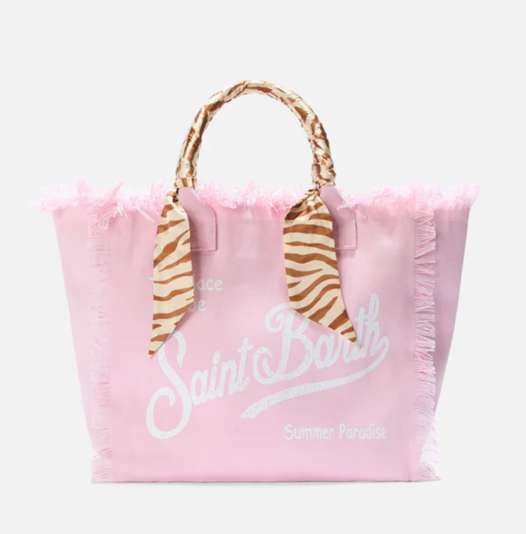 Pink Canvas Vanity regular bag with removable twill