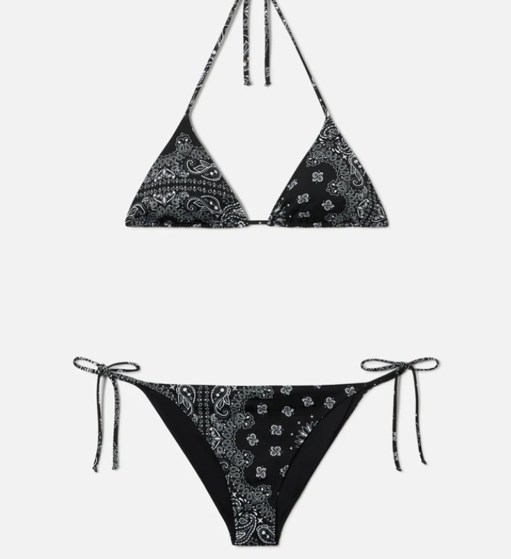 Leah Virgo black bandana print bikini