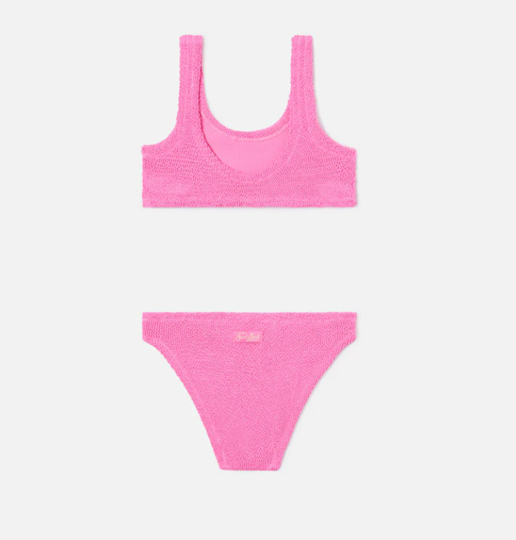 Baker crinkle bikini in dark pink