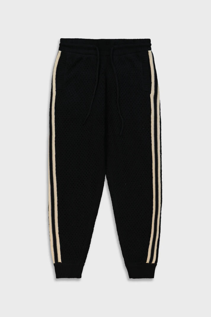 Black Mesh 637 Long Pant