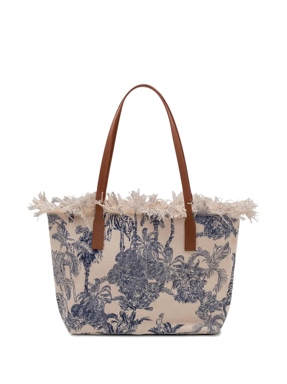 City fringed tote bag