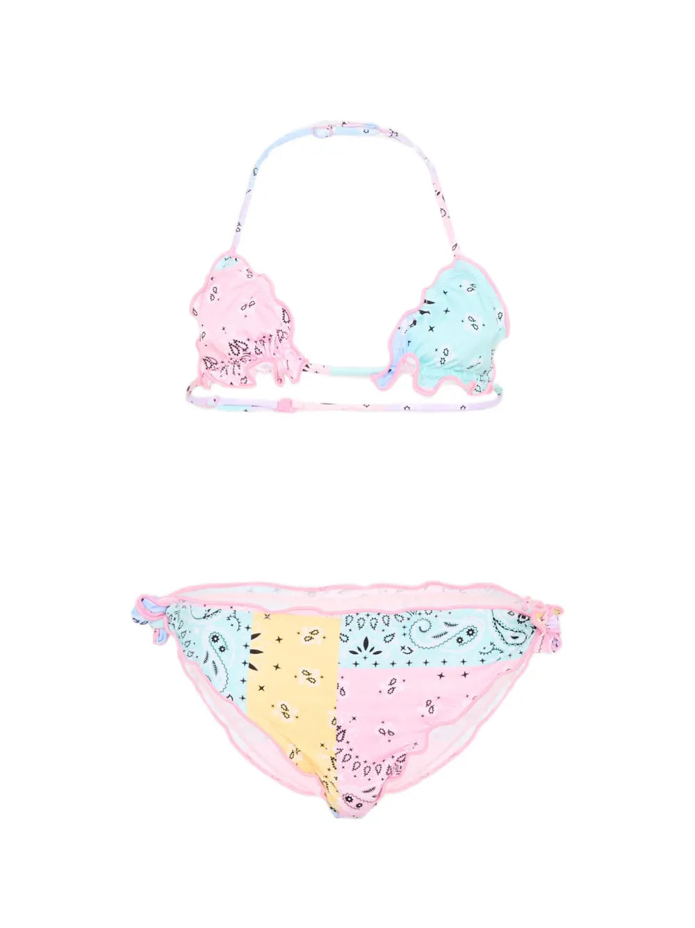 ruffled paisley print bikini