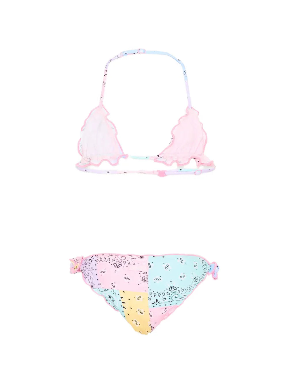 ruffled paisley print bikini