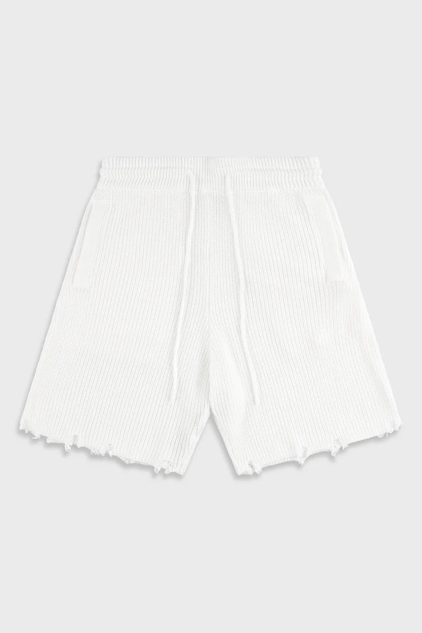 820 White Knit Short Pant