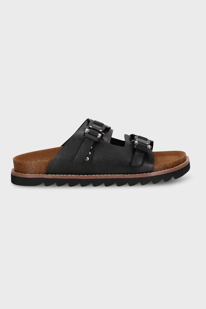 Swish Buckle Black Leather