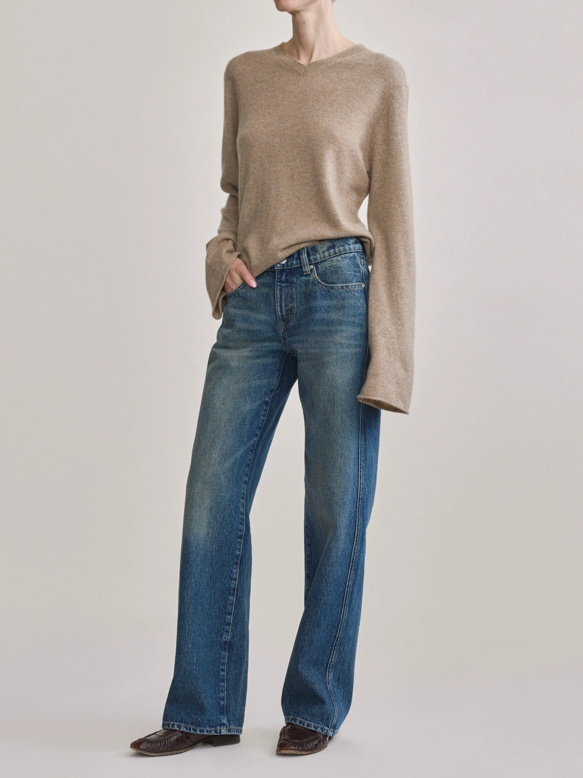 Drue Straight Low-Rise 32" Jeans