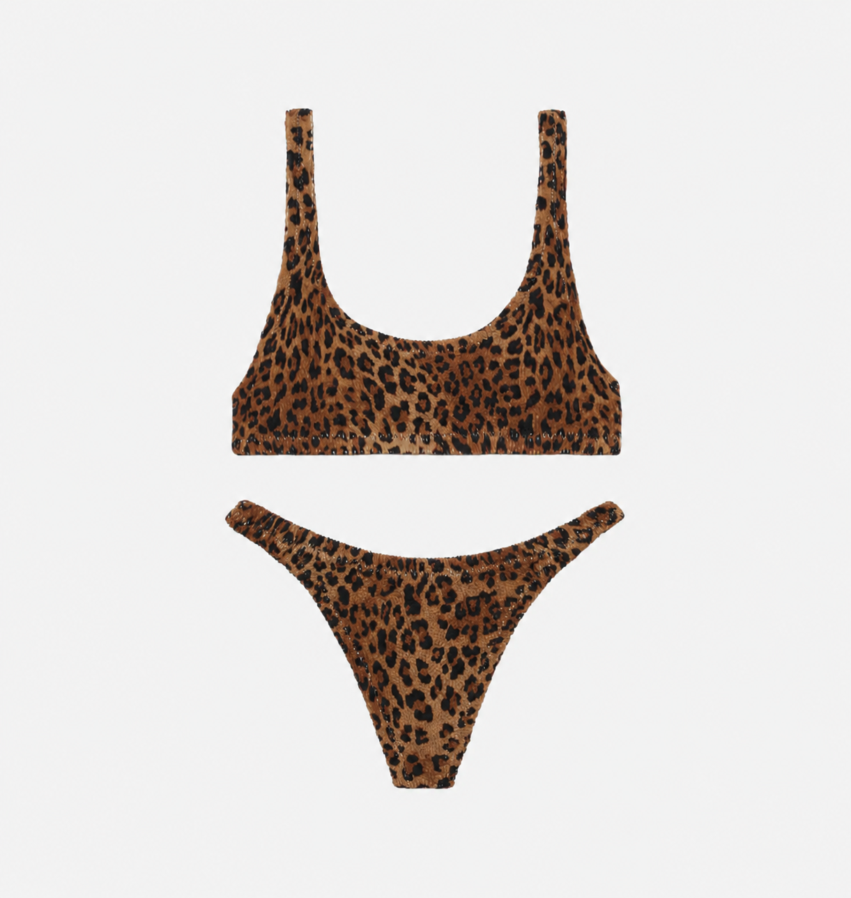 Crinkle bralette bikini Naima Naomi with animalier print
