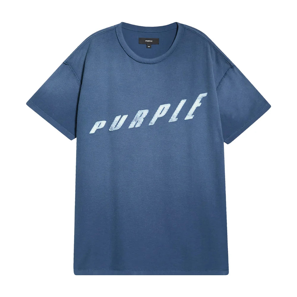 Purple Inside Out Textured SS Tee