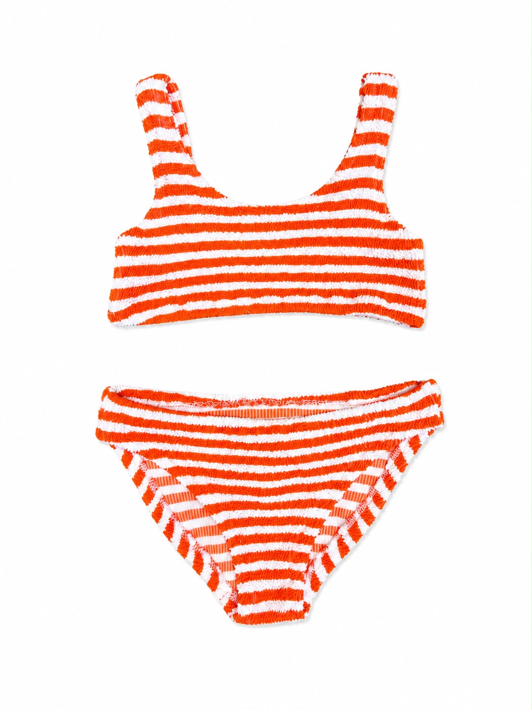 crinkle bikini in Red and white stripes