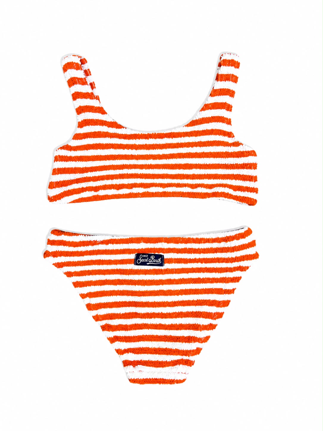 crinkle bikini in Red and white stripes