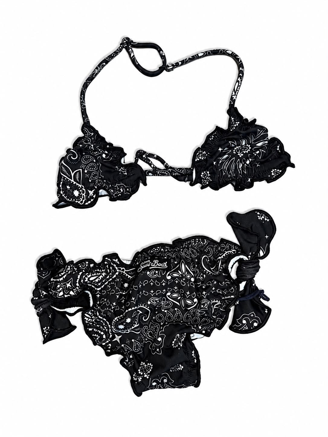 Black bandana-print swimsuit