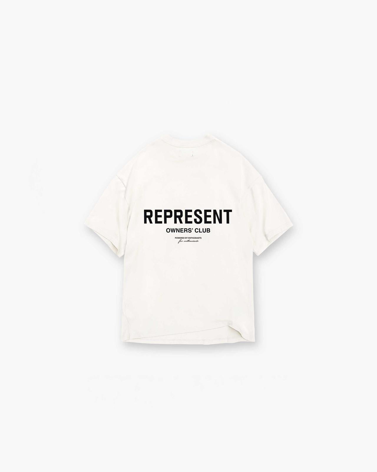 owners club t-shirt Flat white
