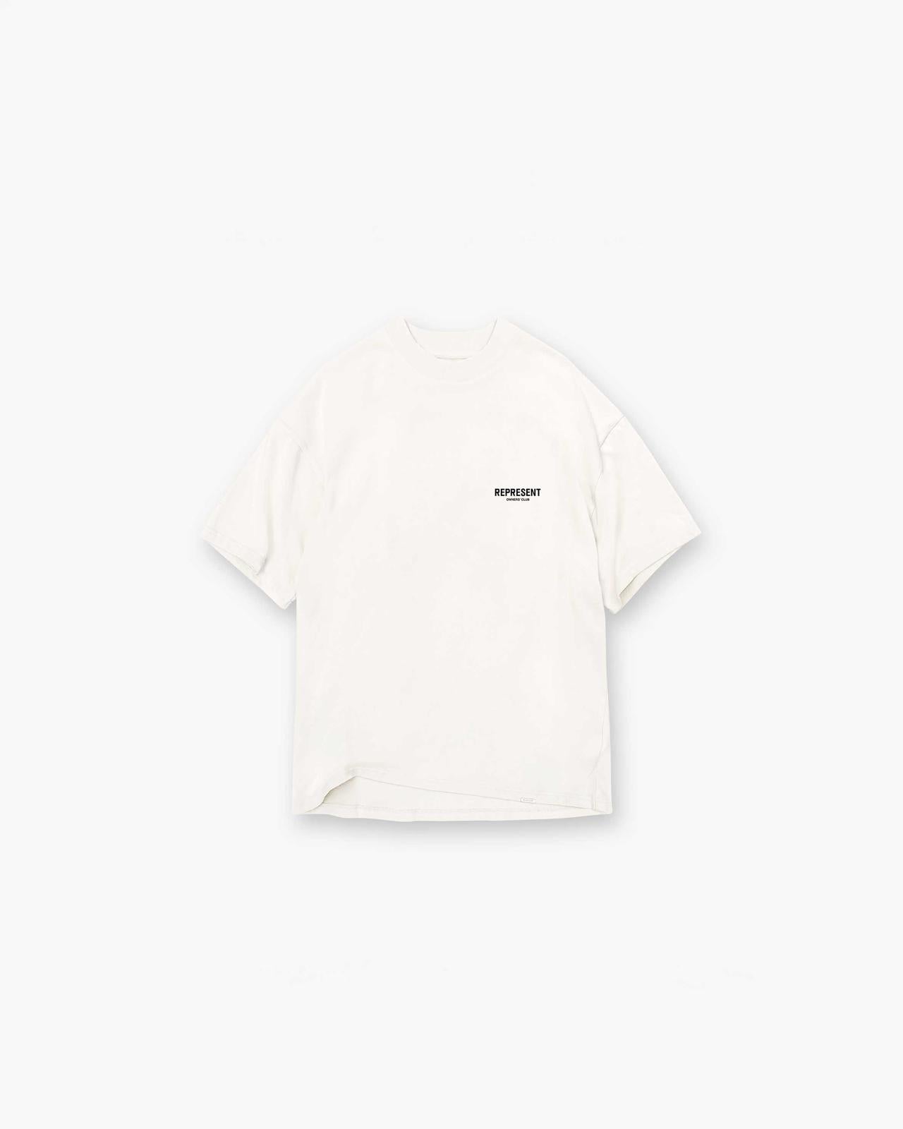 owners club t-shirt Flat white