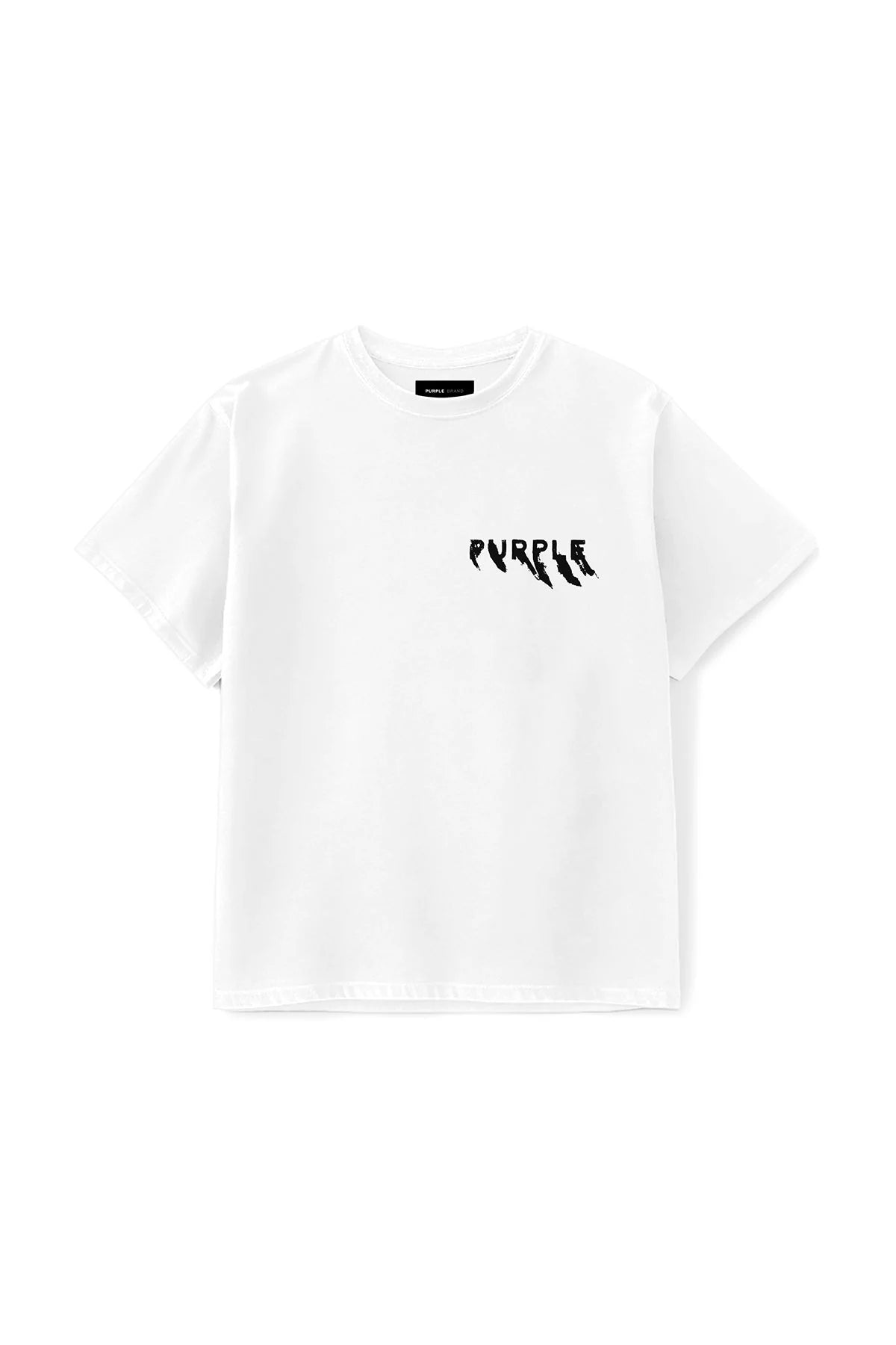 Purple Brand Painted Wordmark Tee White