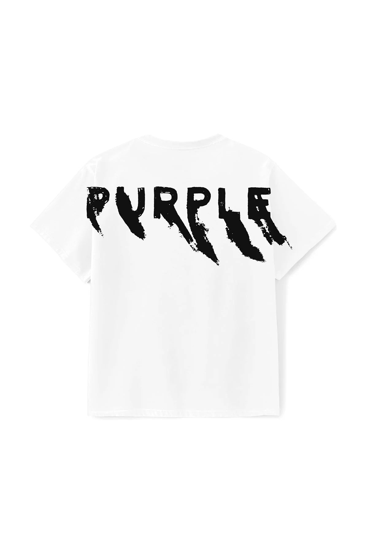 Purple Brand Painted Wordmark Tee White